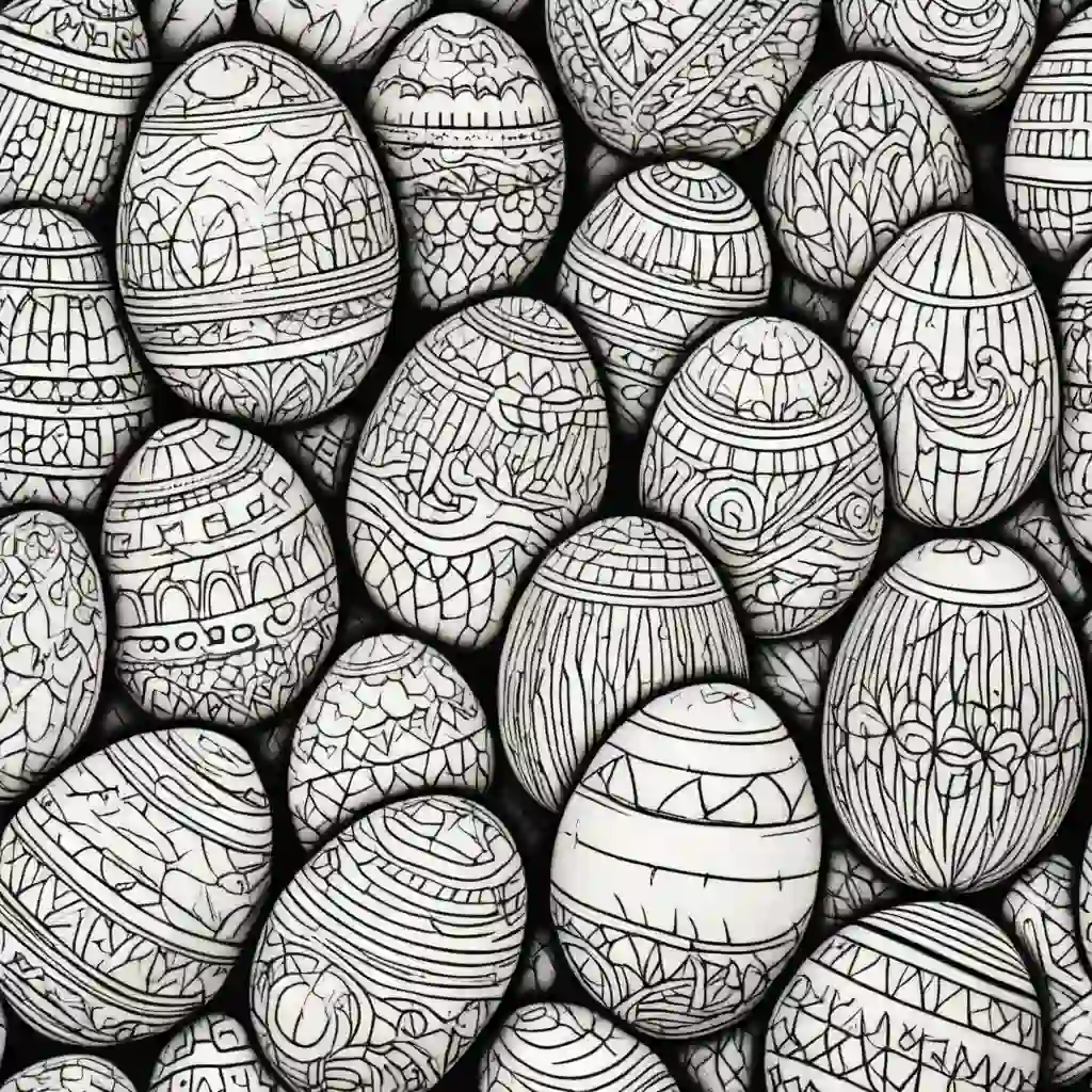 Eggs coloring pages
